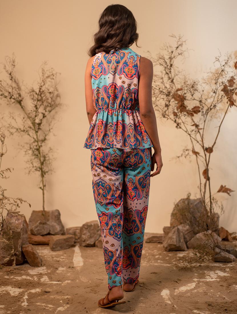 women multi color top and trouser co-ords - 20966167 - Standard Image - 2