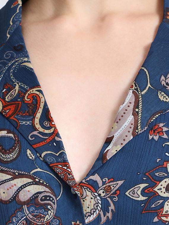 women paisley printed a-line top - 20969772 - Standard Image - 4