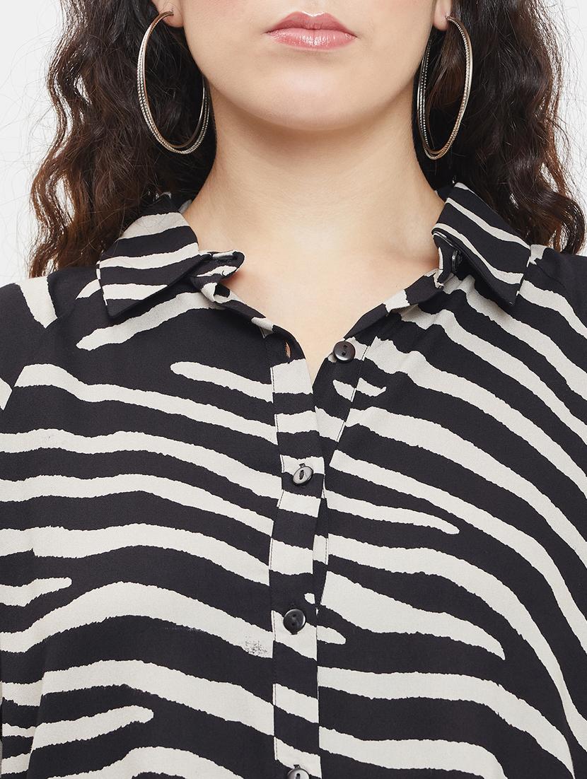 women printed high-low shirt - 21032420 - Zoom Image - 4