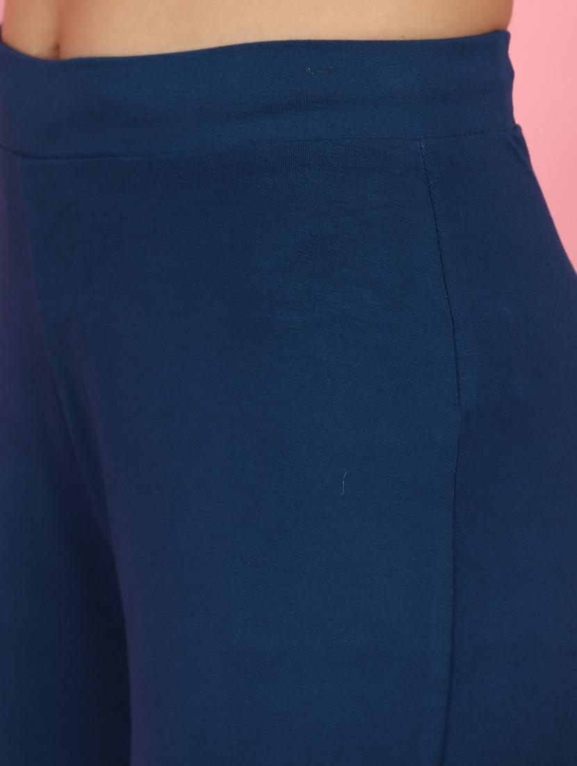 women blue solids palazzos - 21053632 - Standard Image - 5