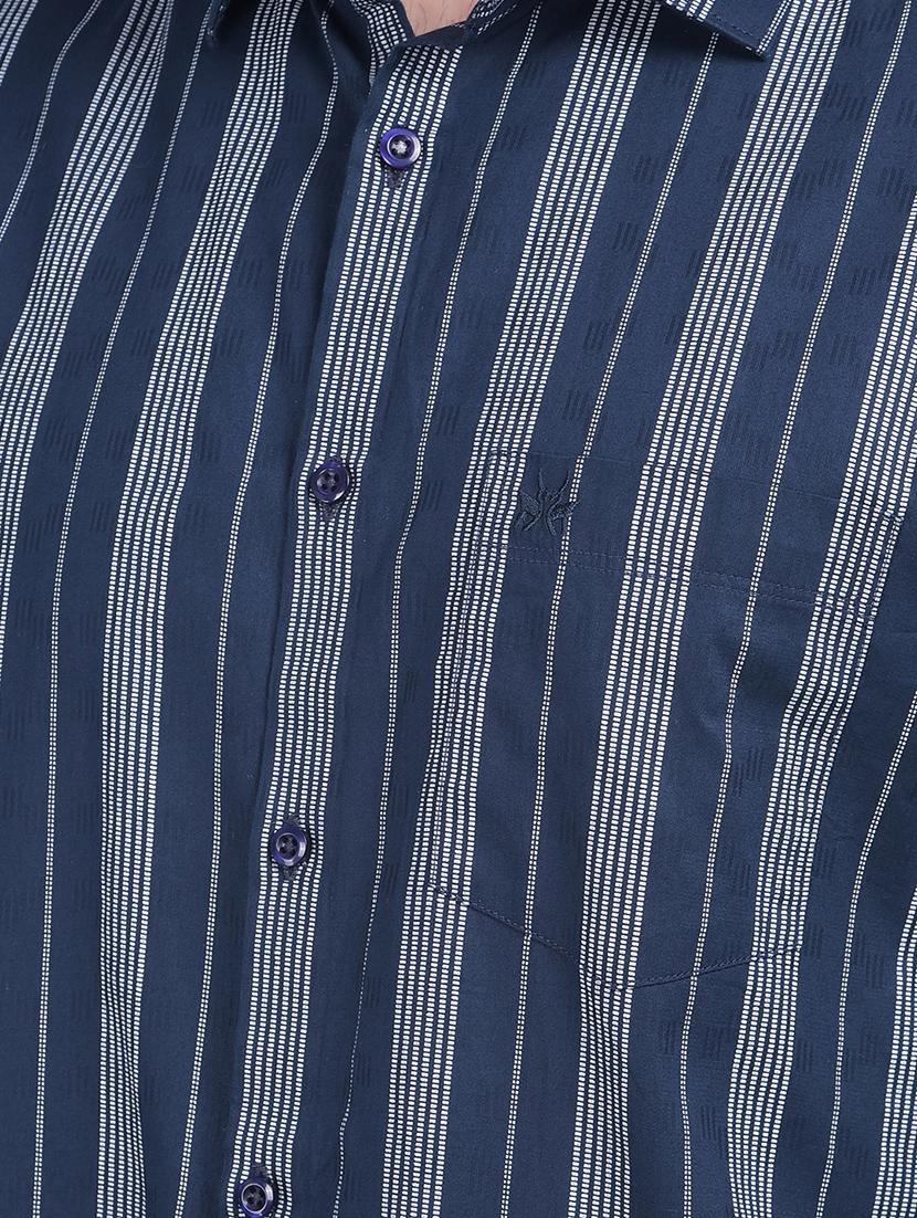 men long sleeved striped casual shirt - 21054772 - Zoom Image - 5