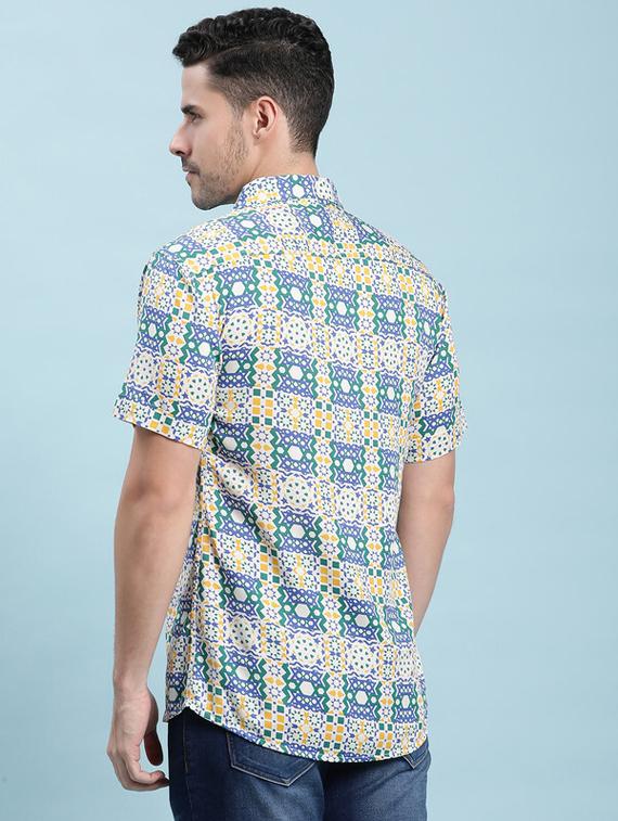 men geometric printed regular shirt - 21081343 - Zoom Image - 3