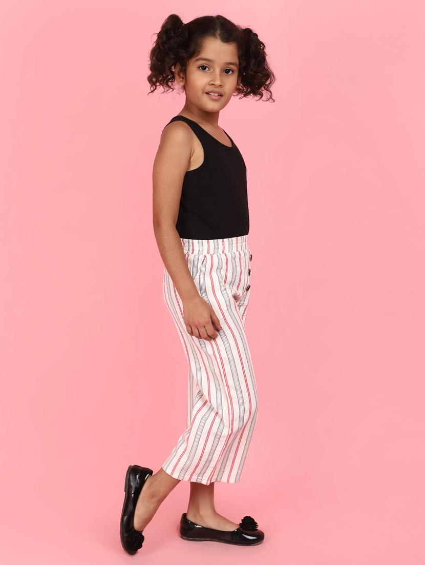 white acrylic blend casual trouser - 21082146 - Standard Image - 4