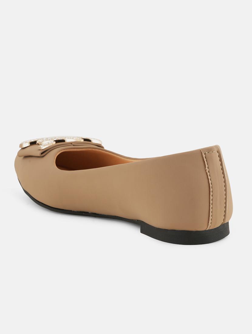 beige synthetic slip on ballerina - 21093661 - Zoom Image - 2