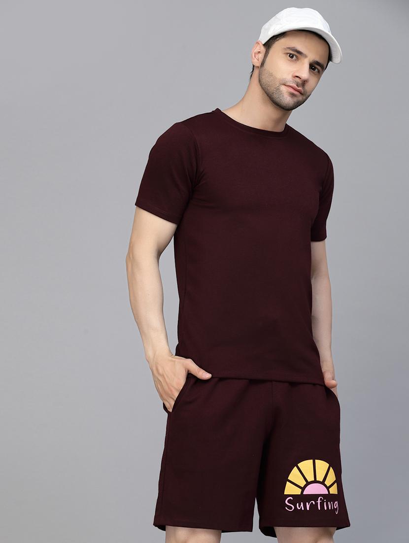burgundy back printed co-ord set - 21143650 - Zoom Image - 5
