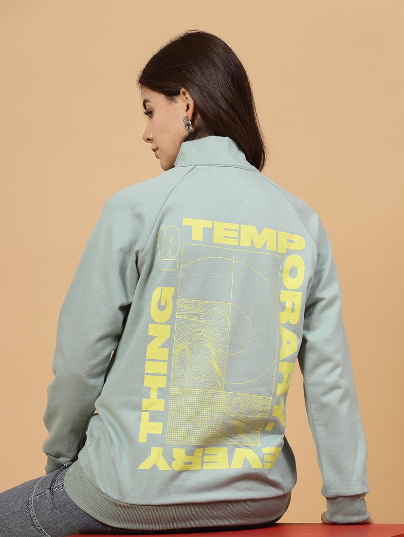 neo mint fleece back print sweatshirt - 21144578 - Standard Image - 4