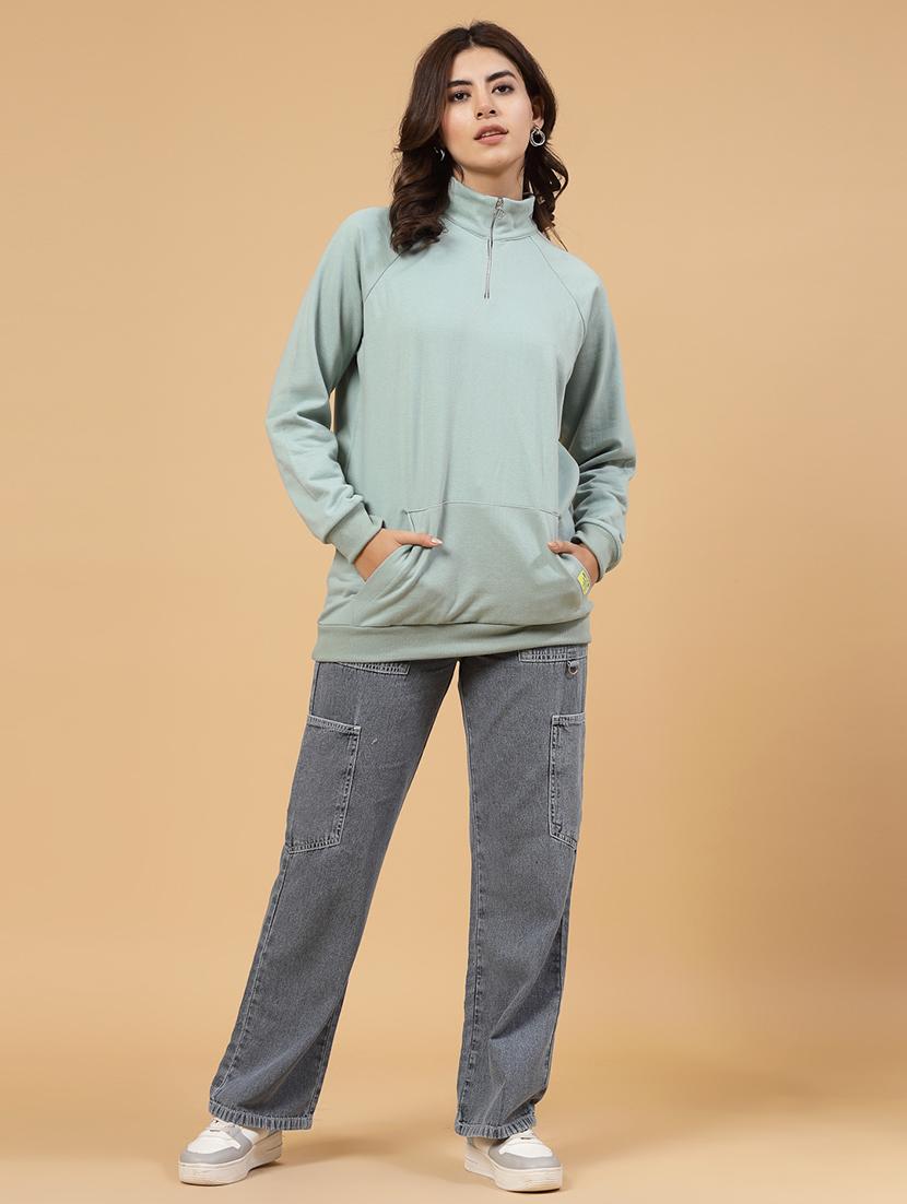 neo mint fleece back print sweatshirt - 21144578 - Standard Image - 6