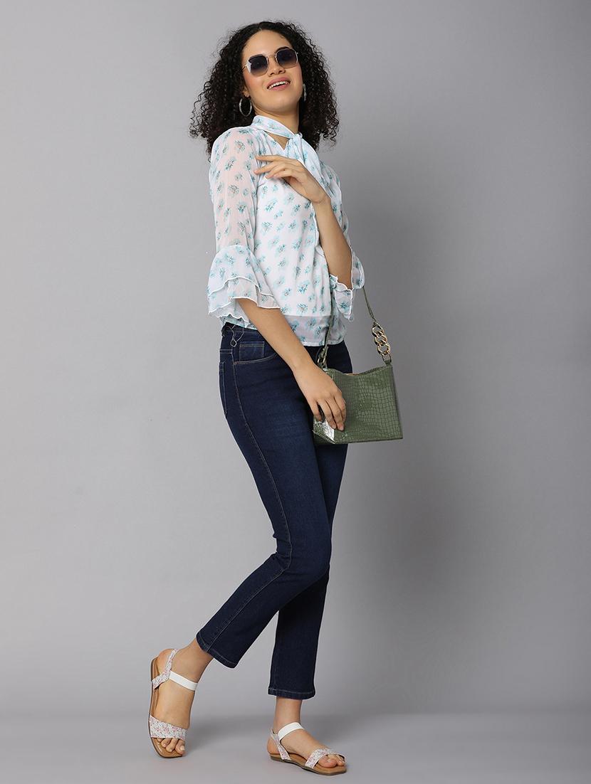 women white cotton regular top - 21153570 - Standard Image - 4