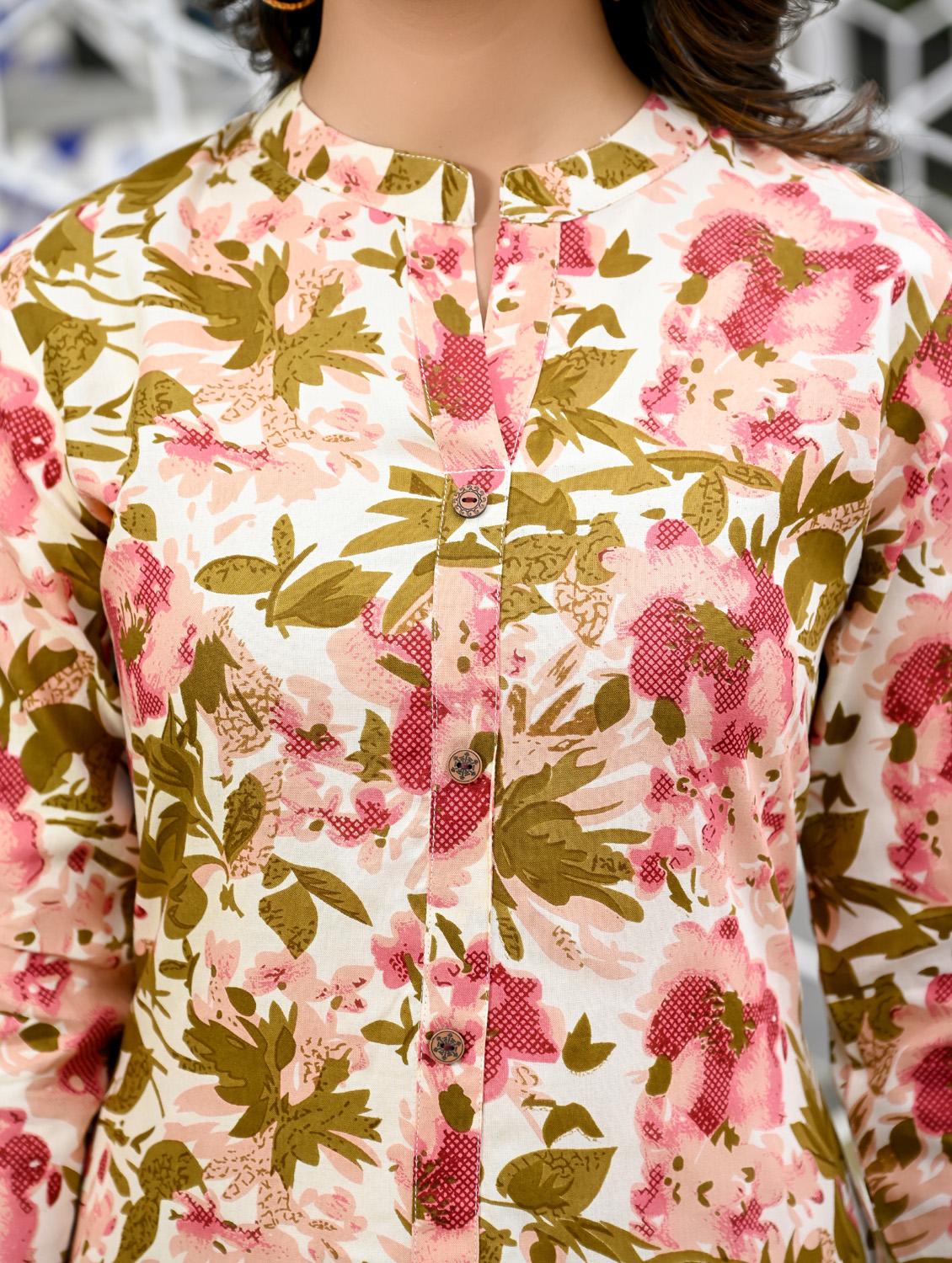 women floral printed straight kurta - 21158042 - Standard Image - 2