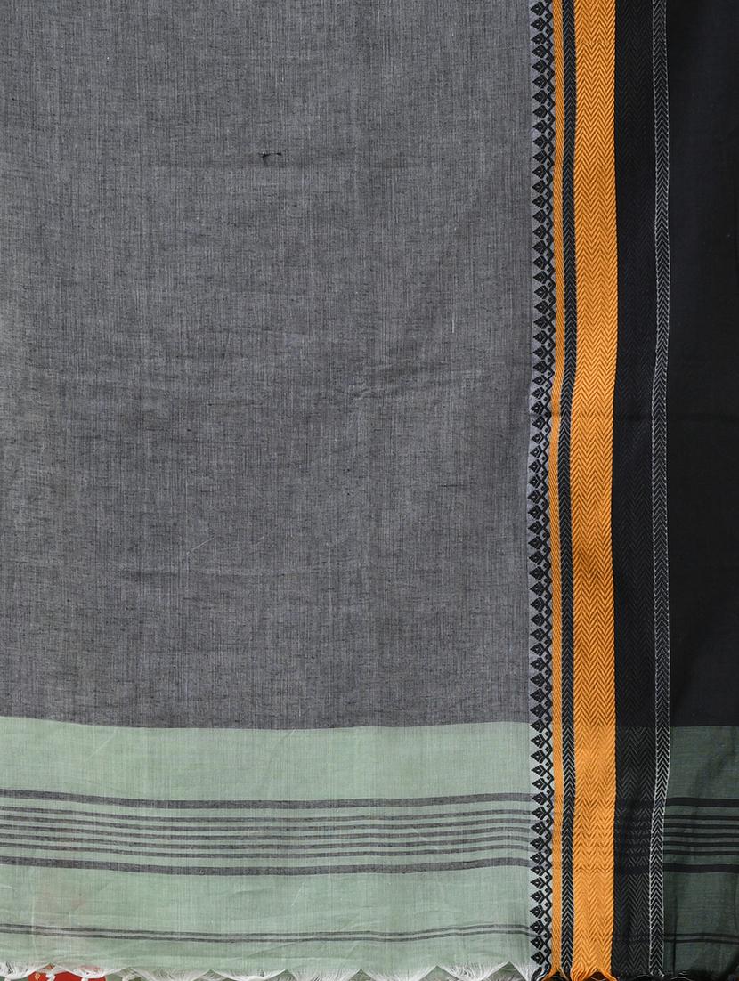 green cotton handloom saree with blouse - 21161558 - Standard Image - 5