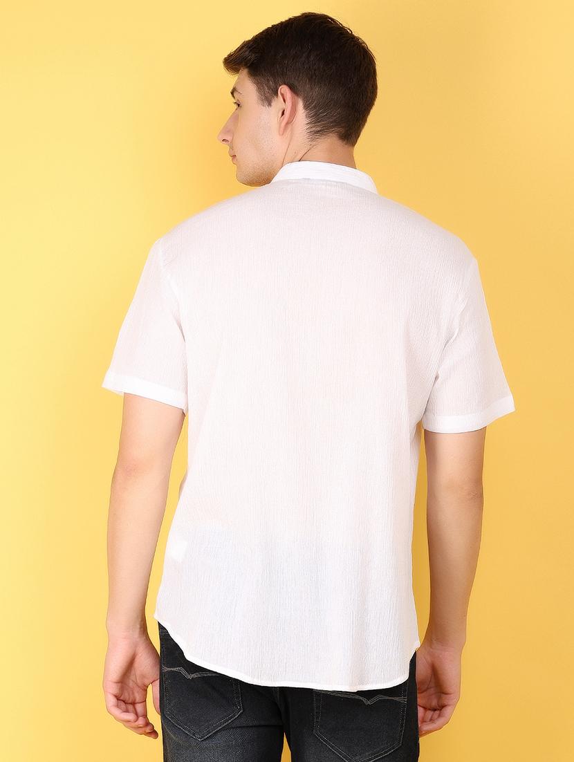 white cotton casual shirt - 21172018 - Standard Image - 2