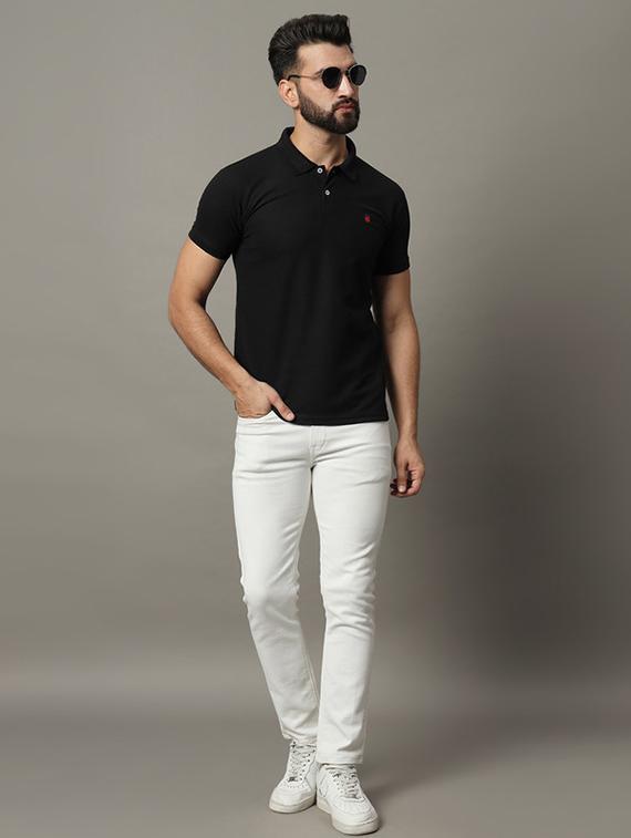 black polyester regular t-shirt - 21173305 - Standard Image - 2