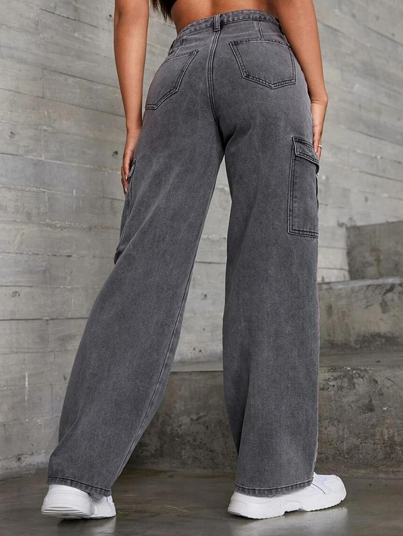 women solid plain high rise jean - 21184805 - Standard Image - 2