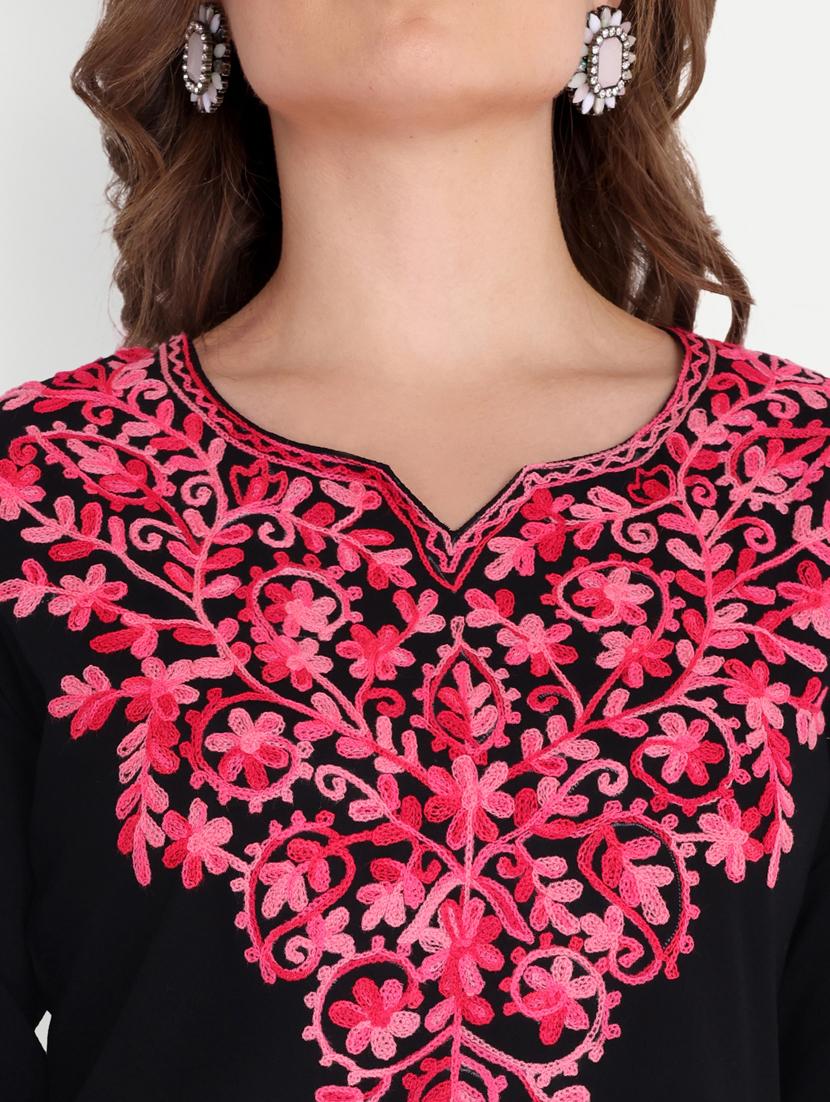 black cotton blend regular tunic - 21185486 - Zoom Image - 4