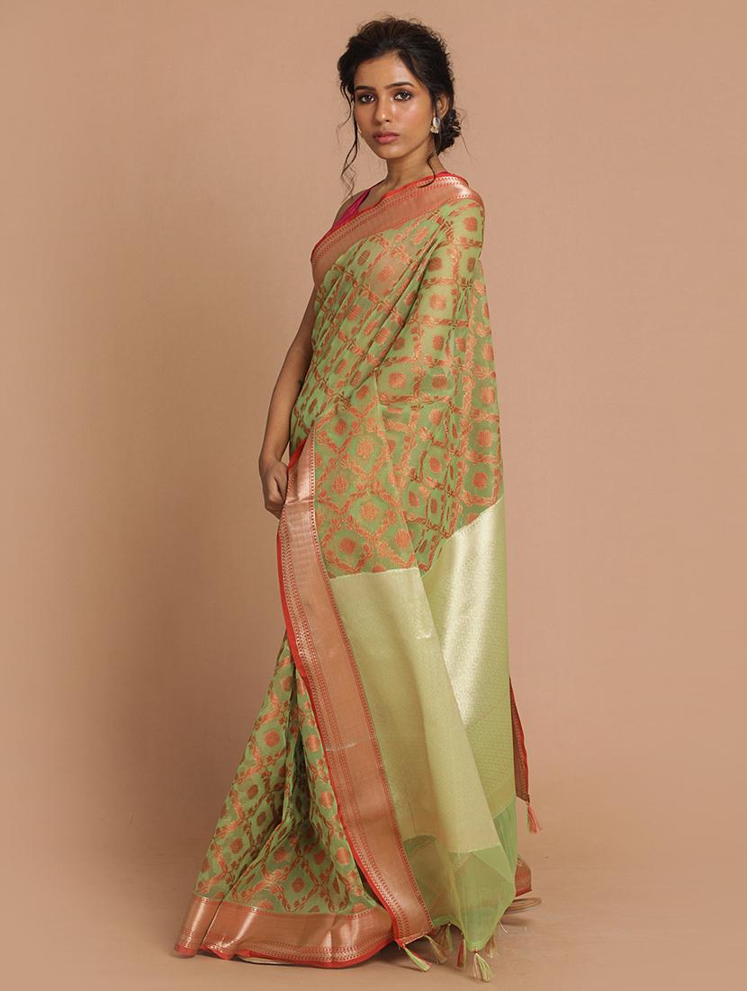 women self design bordered saree - 21185552 - Zoom Image - 1