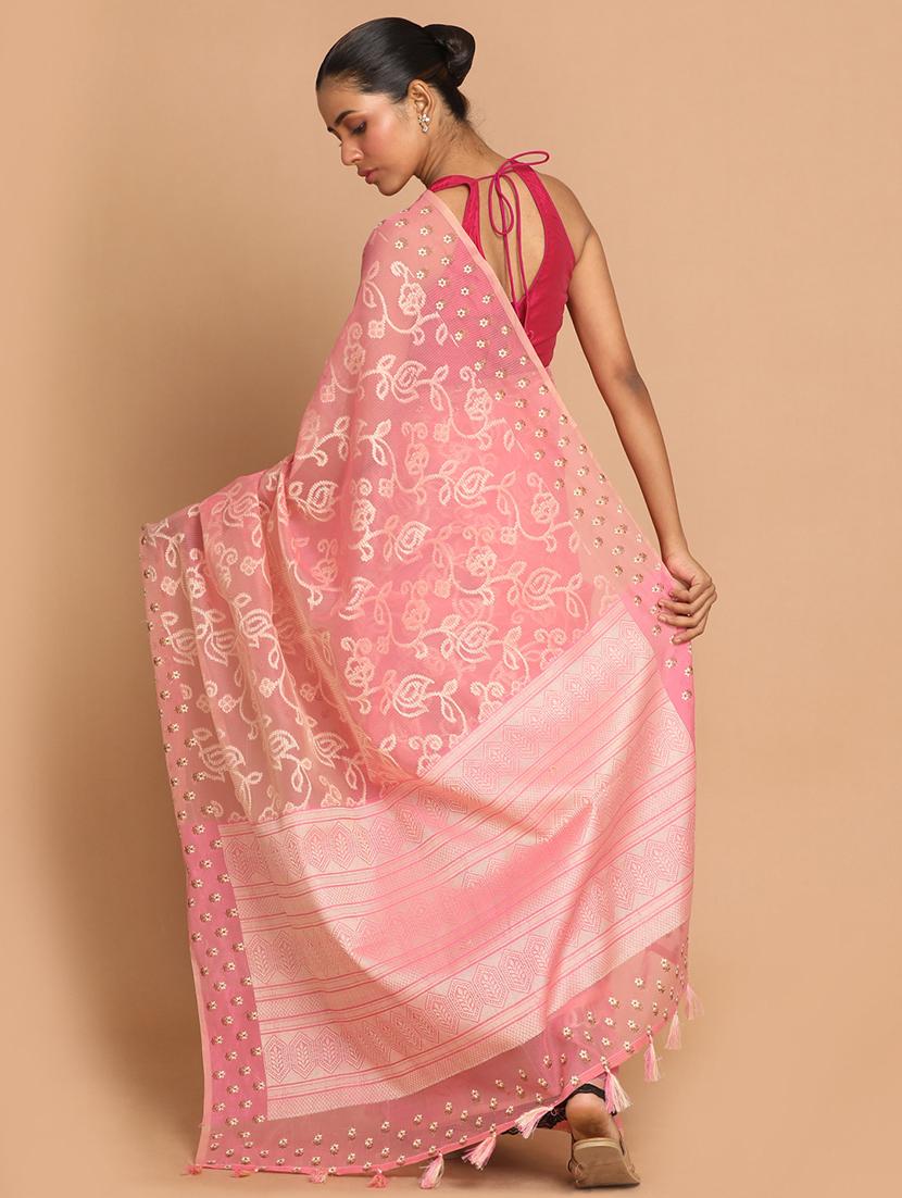 women self design handloom saree with blouse - 21185764 - Zoom Image - 2