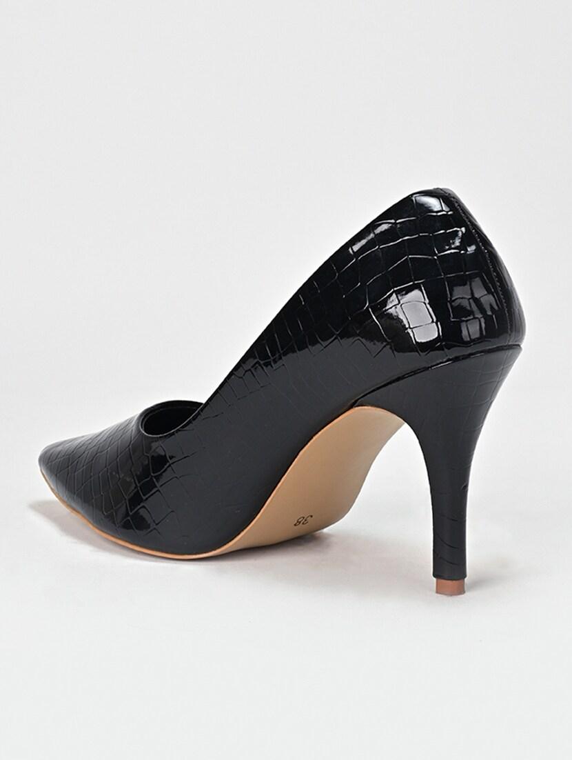 black slip on sandal - 21223484 - Standard Image - 3