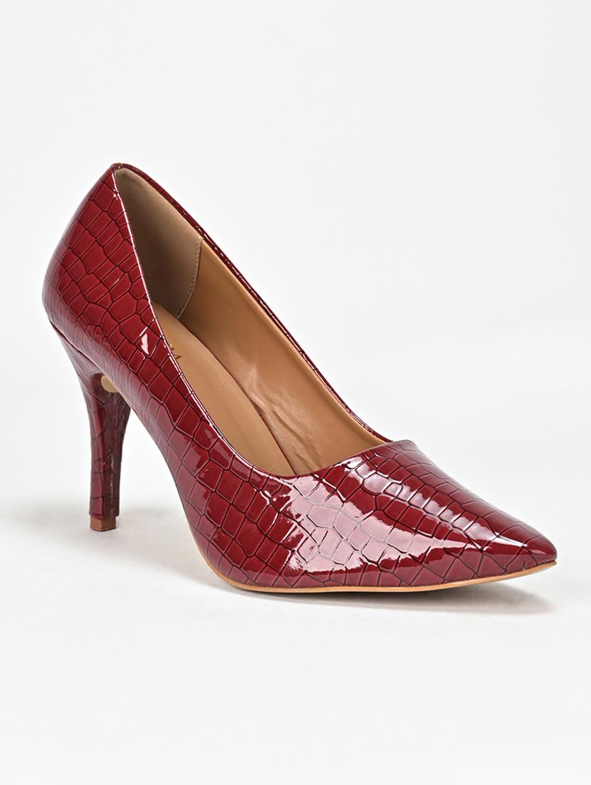 maroon slip on sandal - 21223485 - Standard Image - 2