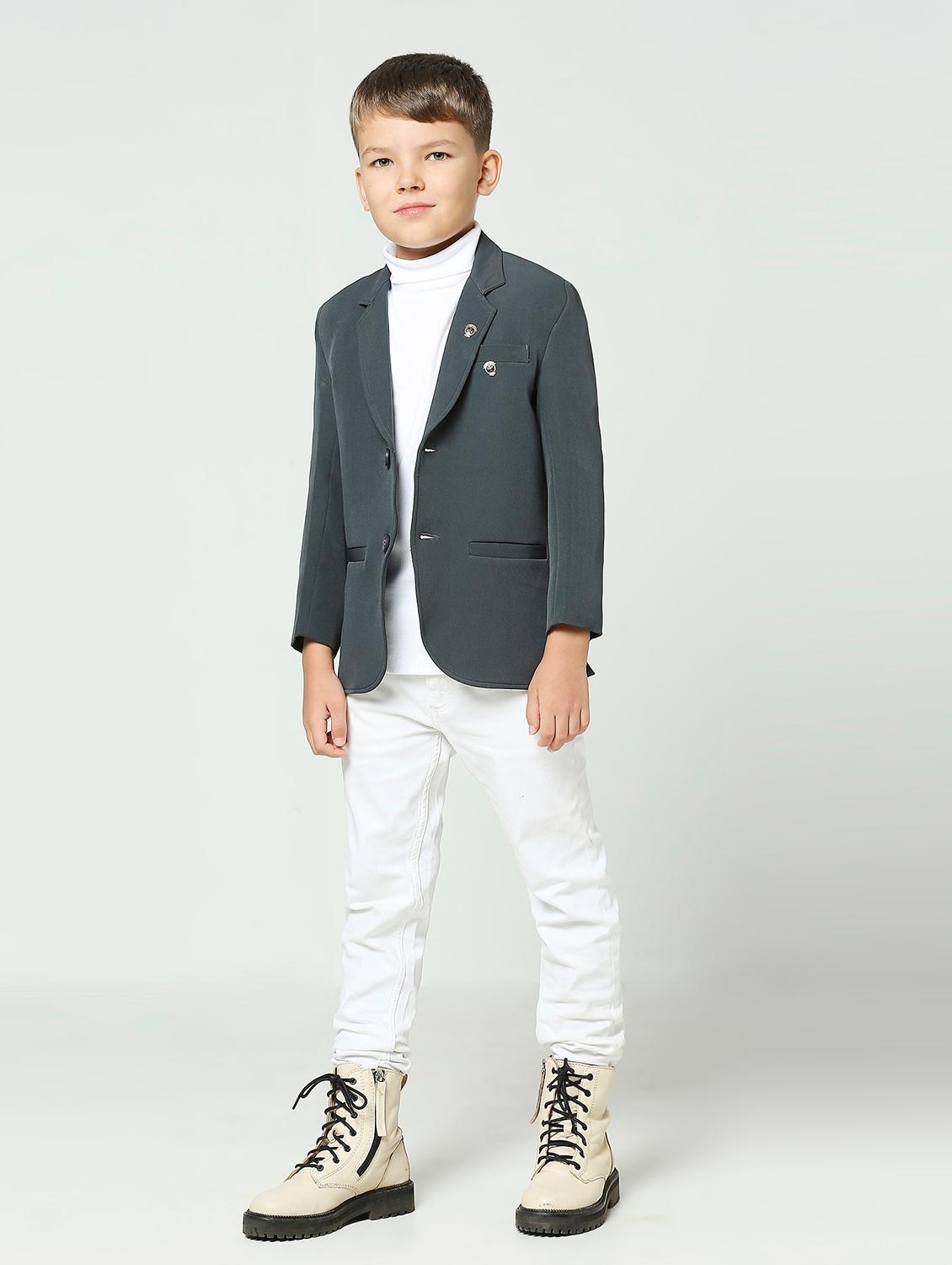 boys long sleeve solid blazer - 21249465 - Zoom Image - 3