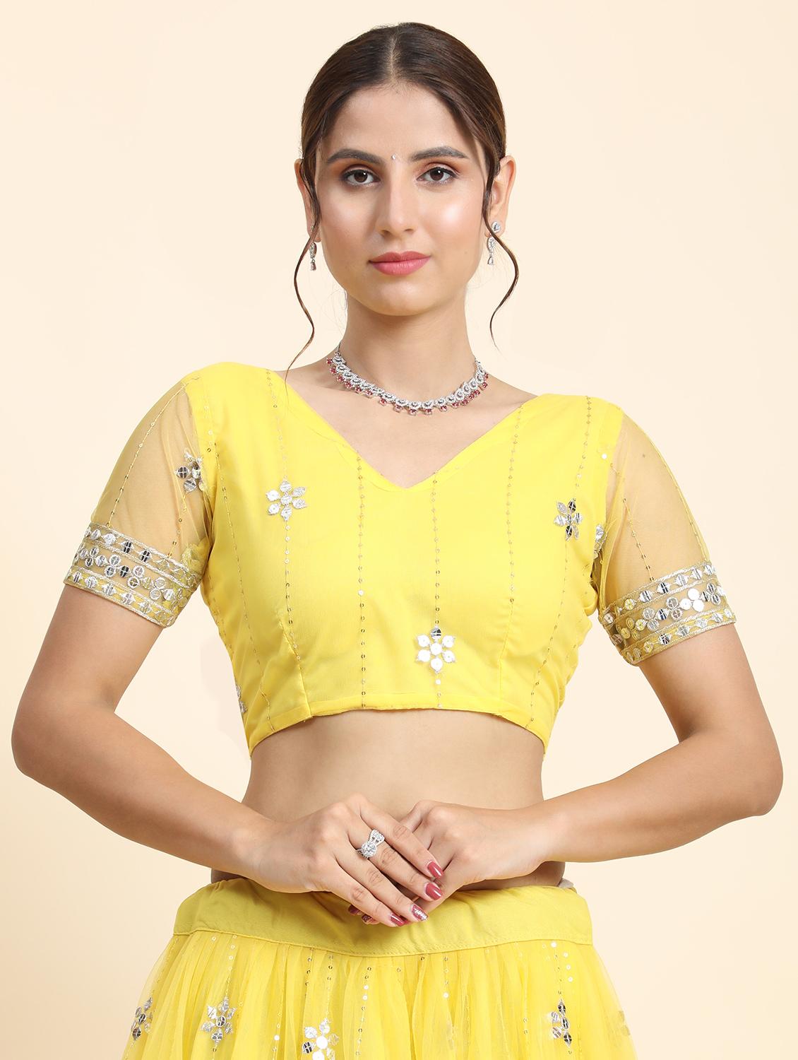women semi-stitched lehenga choli with dupatta - 21275681 - Zoom Image - 4