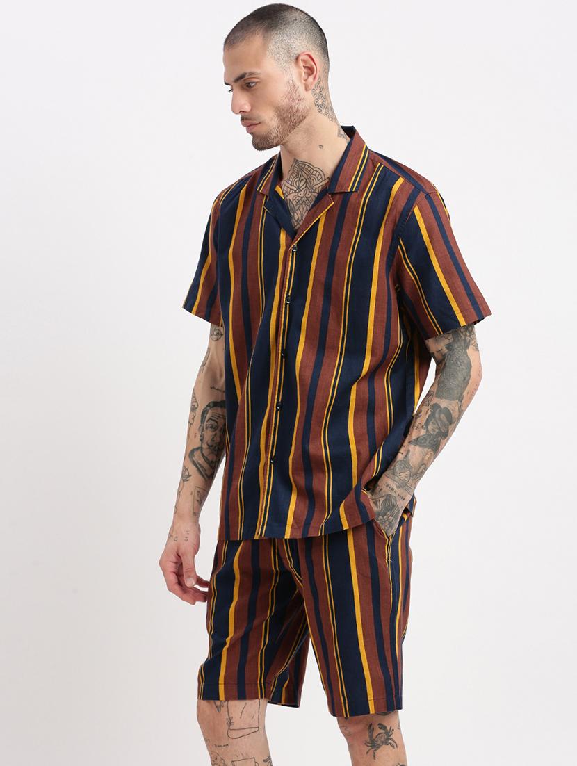 men printed cotton co-ord set - 21276935 - Standard Image - 2