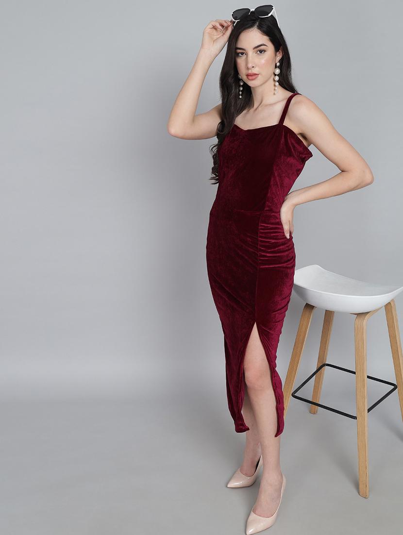 red velvet bodycon dress - 21285988 - Standard Image - 4