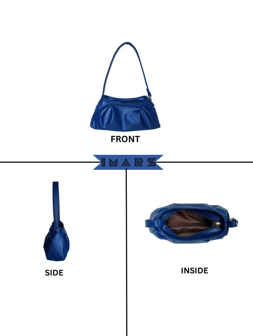 blue leatherette handbag - 21292068 - Standard Image - 4
