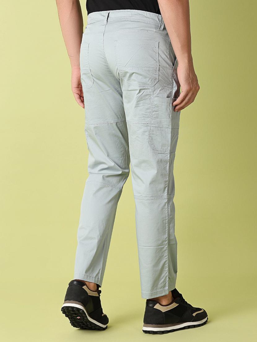 men grey cotton chinos trouser - 21305529 - Zoom Image - 3