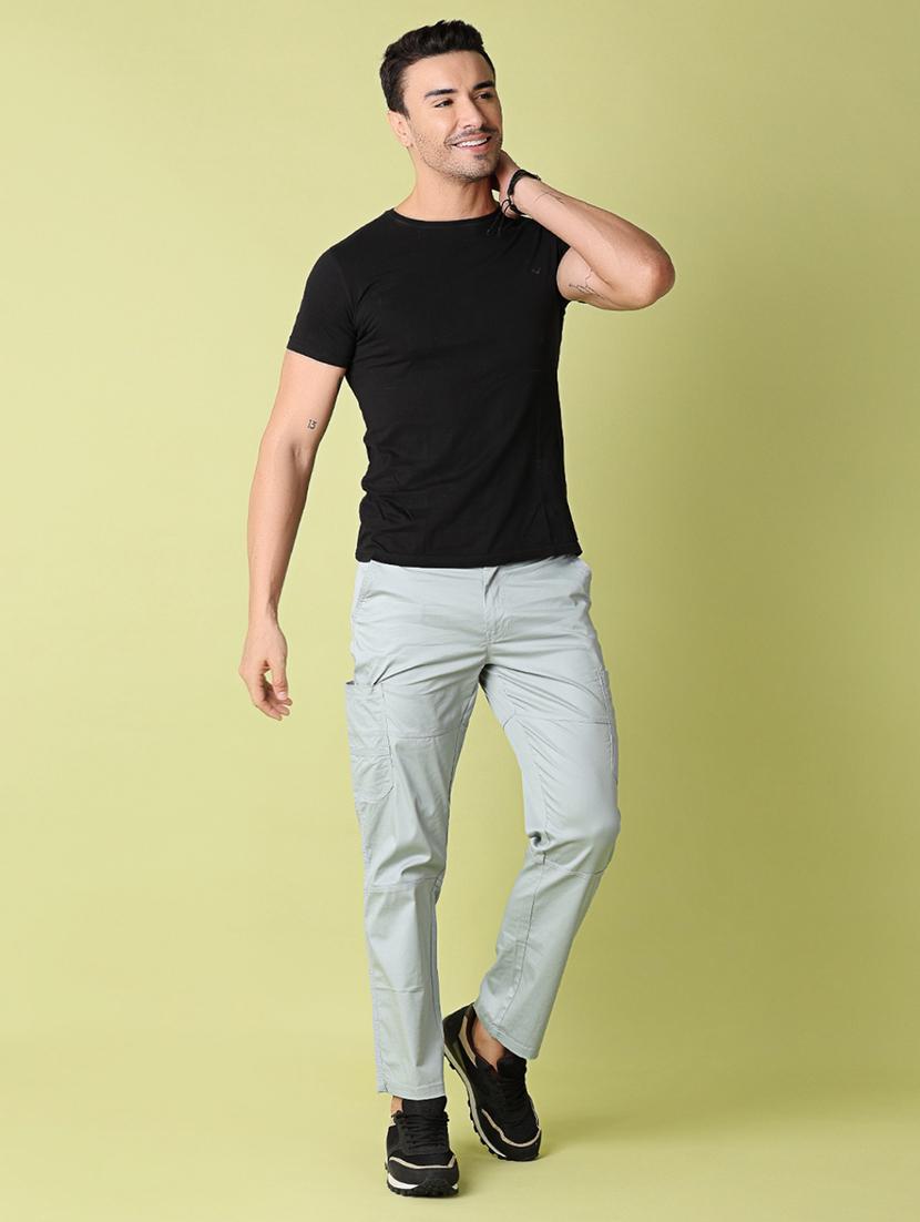 men grey cotton chinos trouser - 21305529 - Standard Image - 4
