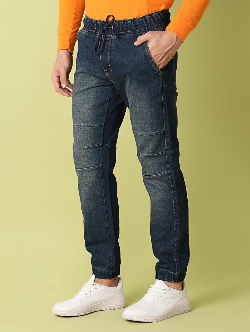 men solid mid rise jogger - 21308451 - Standard Image - 2