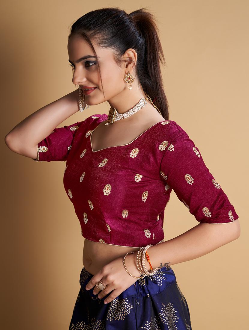 women stitched embroidered blouse - 21320826 - Zoom Image - 2