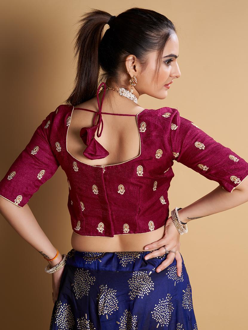 women stitched embroidered blouse - 21320826 - Standard Image - 3