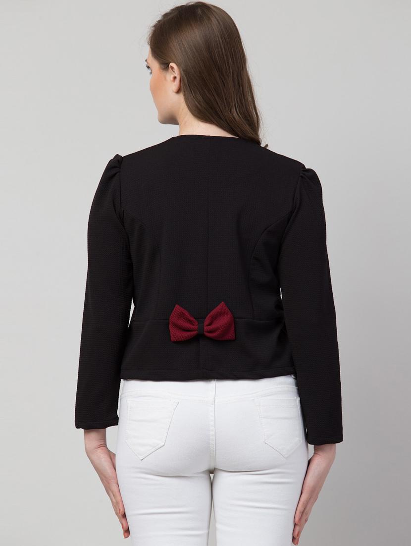 women black cotton blend regular shrug - 21322546 - Zoom Image - 2
