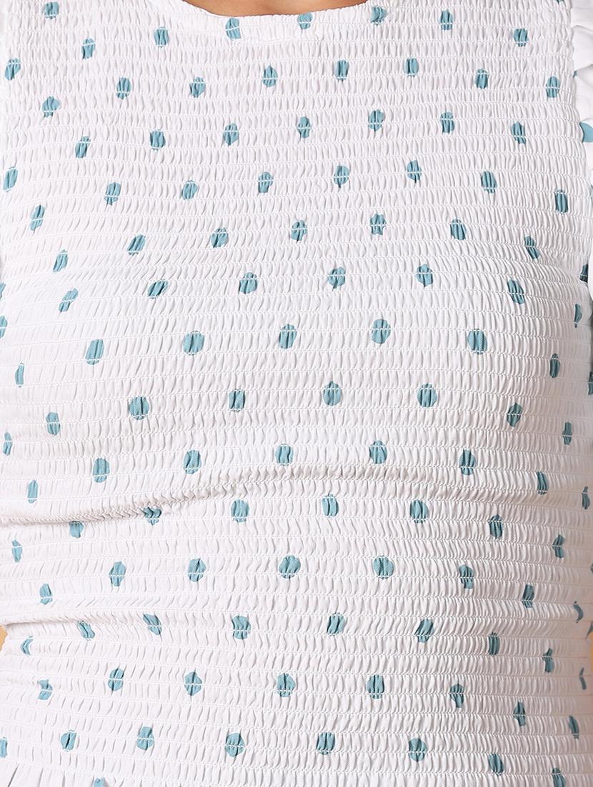 women polka doted smocked detailed top - 21331027 - Zoom Image - 5