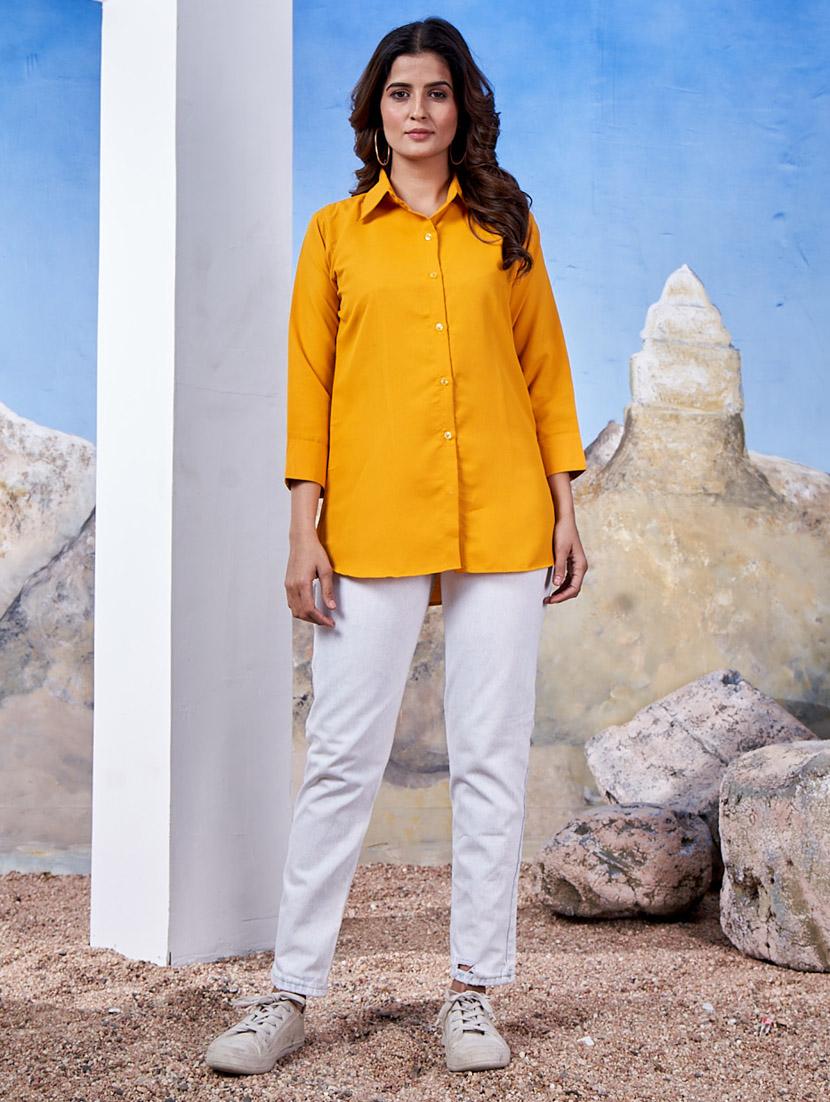 women collared solid regular shirt - 21333042 - Zoom Image - 2