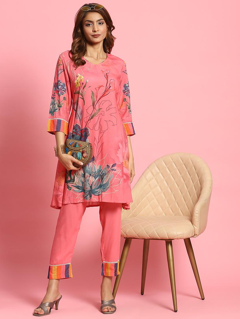 peach rayon coord set - 21342144 - Standard Image - 5