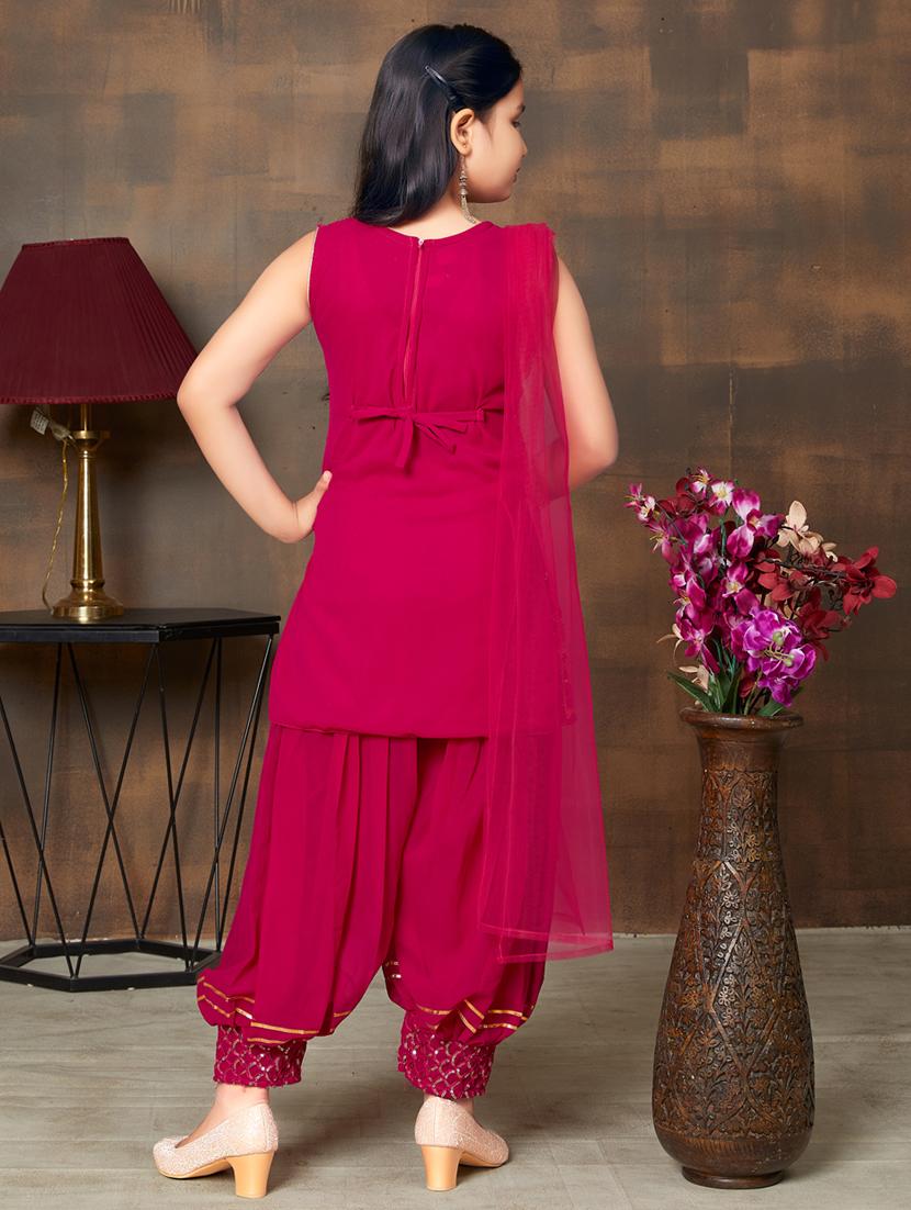 girls top and bottom ethnic wear sets - 21349098 - Standard Image - 3