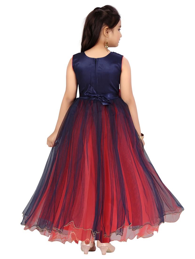 girls round neck party gown - 21356474 - Zoom Image - 2