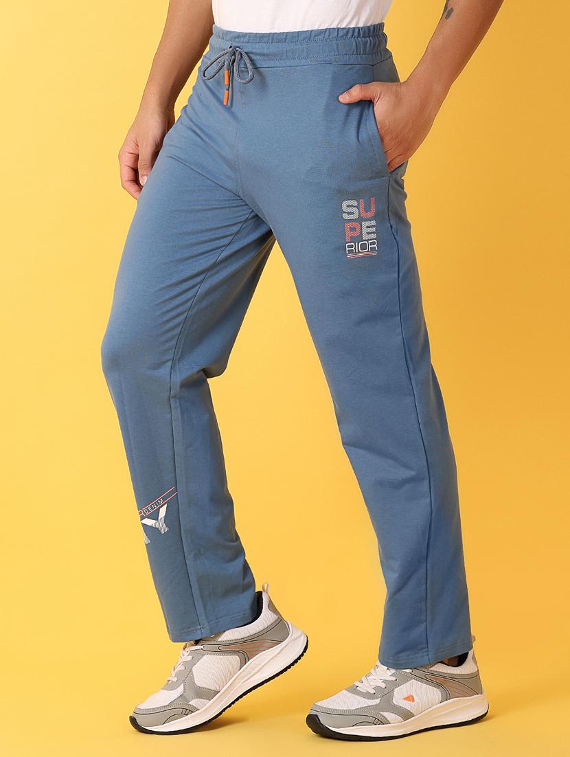 men mid rise placement print full length track pant - 21371968 - Standard Image - 2