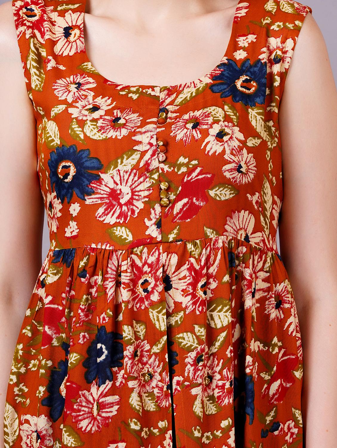 women floral printed sleeveless tunic - 21400357 - Zoom Image - 4