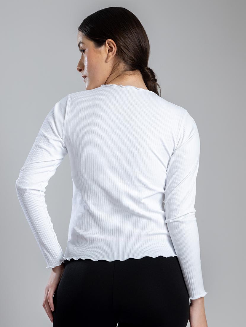 women solid long sleeves top - 21452664 - Standard Image - 2