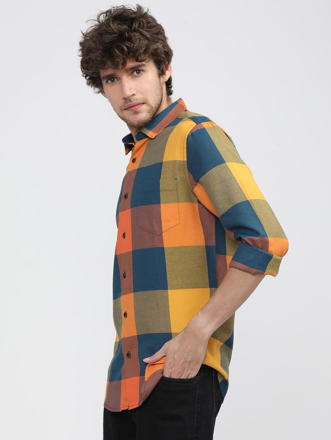 men collared checks casual shirt - 21487599 - Zoom Image - 2