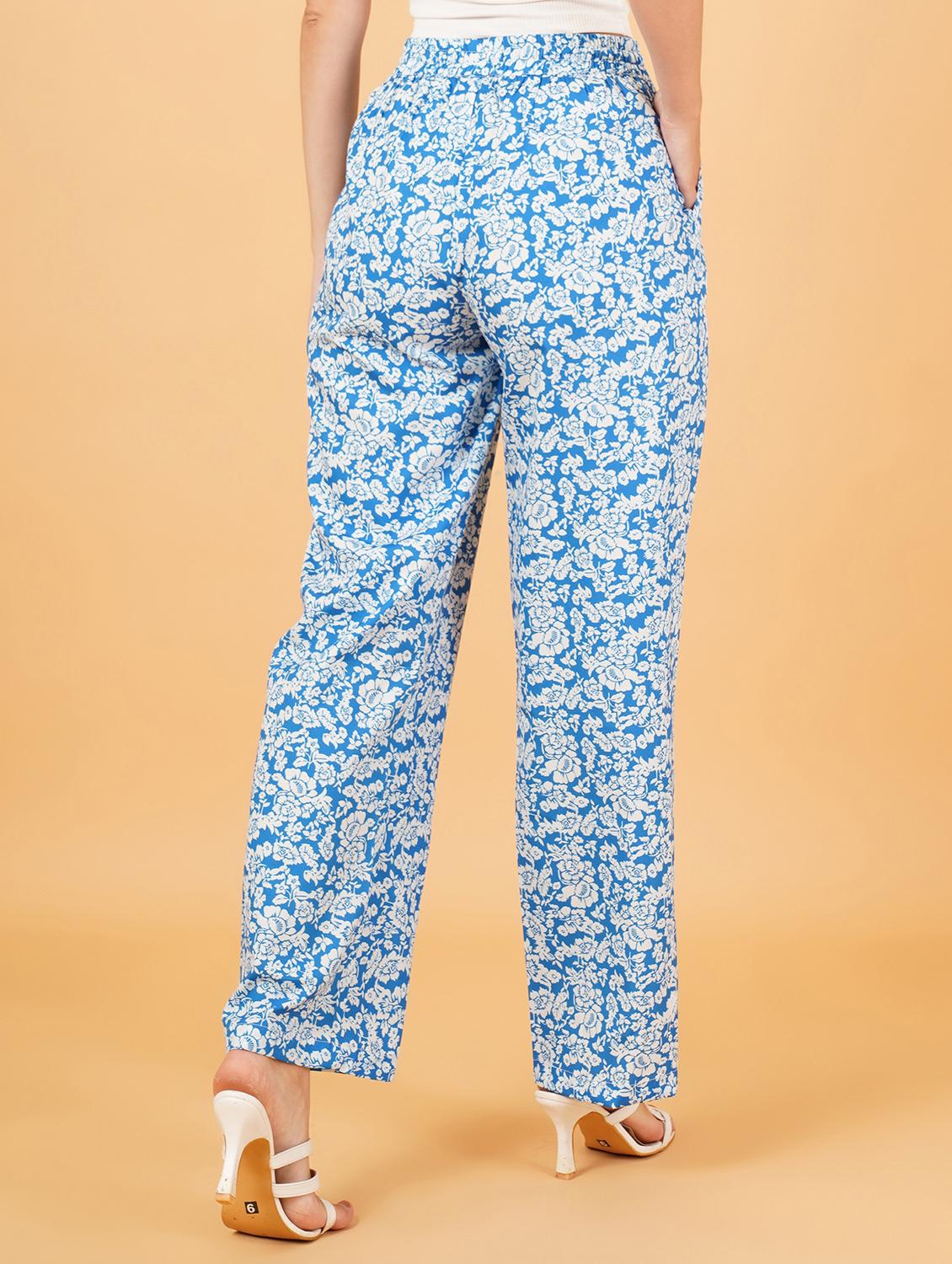 women blue polyester palazzo - 21508292 - Zoom Image - 2