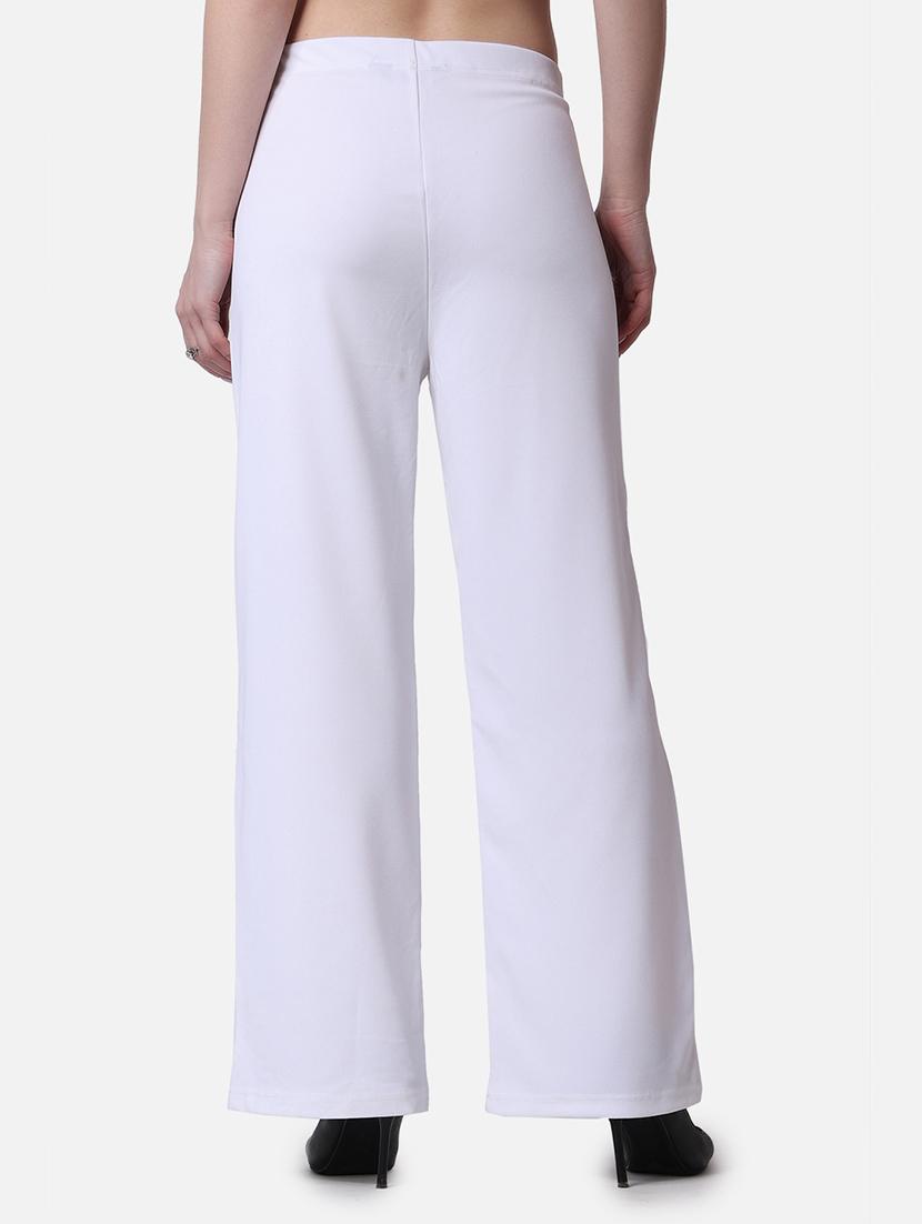 women solid relaxed fit wide leg trouser - 21523494 - Zoom Image - 3