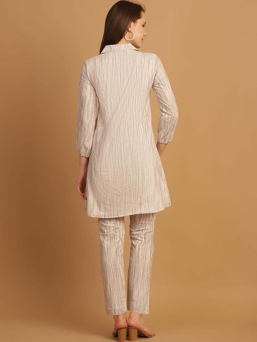 women beige self-designed co-ord set - 21531124 - Zoom Image - 3