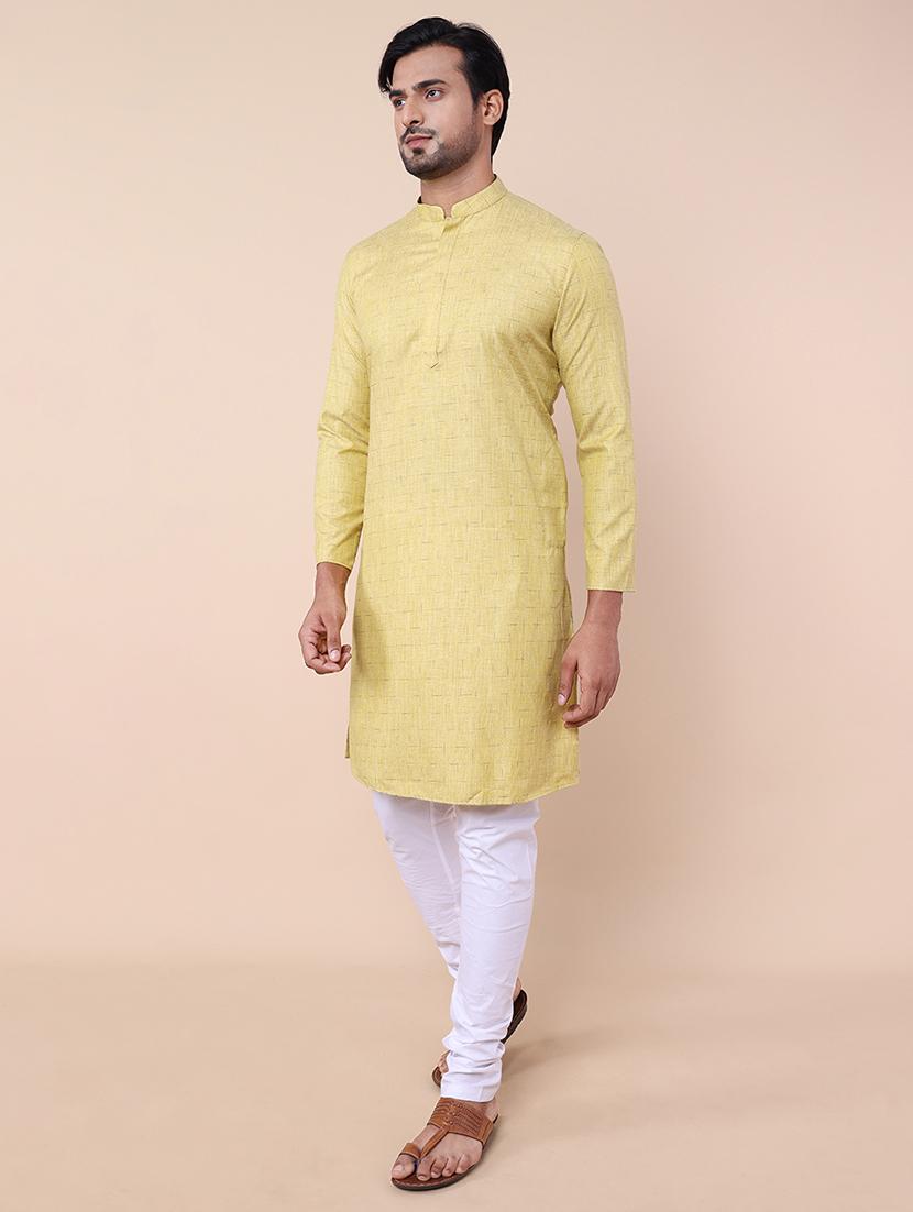 men self design kurta churidar ethnic wear set - 21533027 - Zoom Image - 2