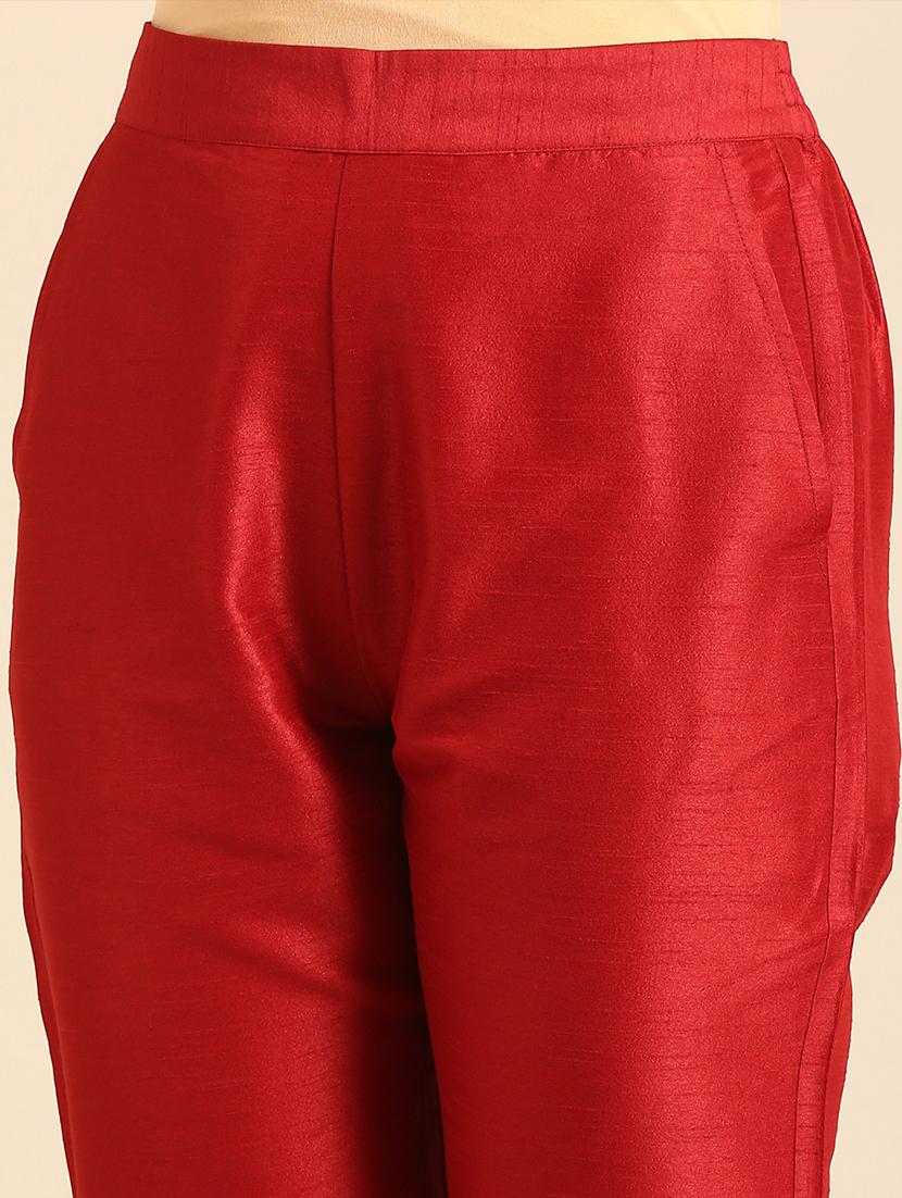 women solid flat front cigarette pant - 21539068 - Standard Image - 5