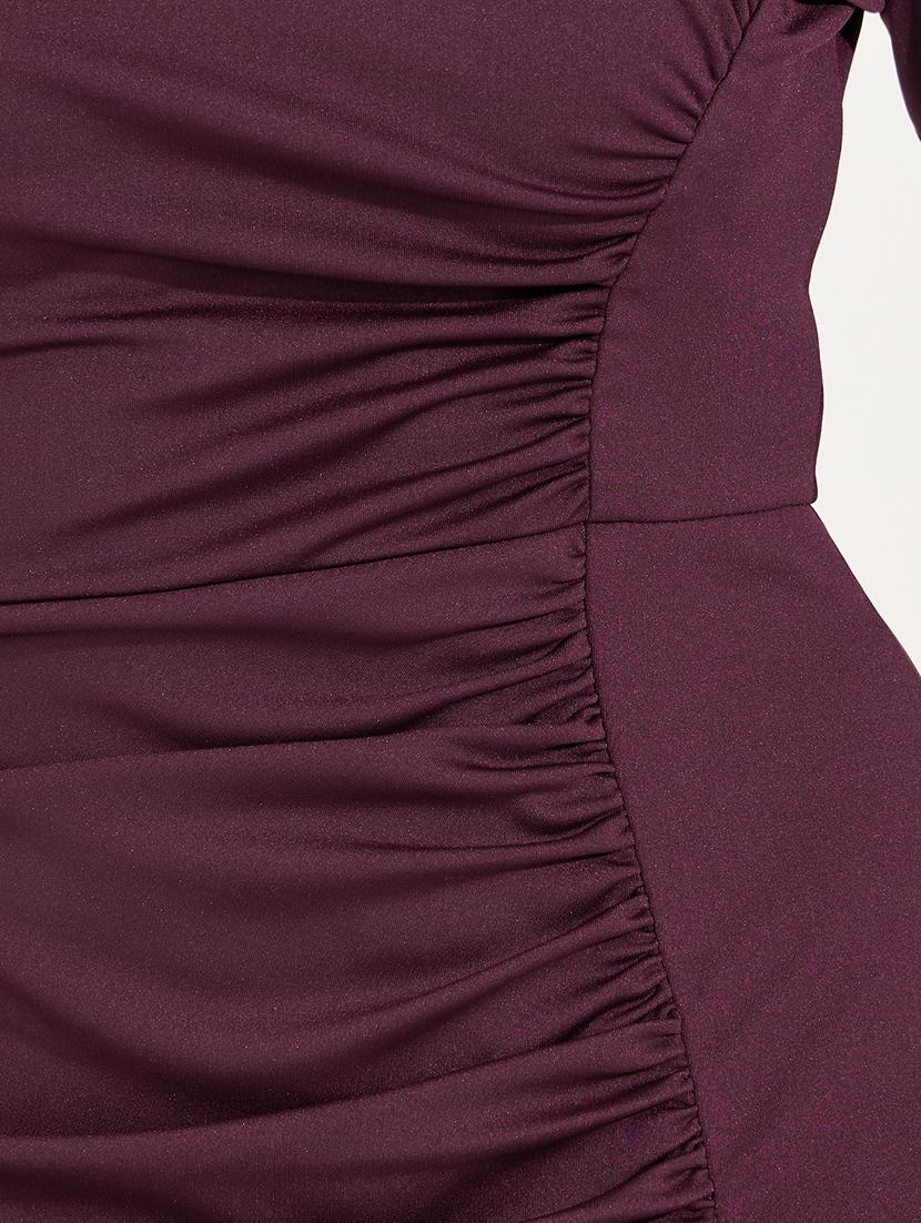 women purple solid sheath dress - 21547005 - Standard Image - 5