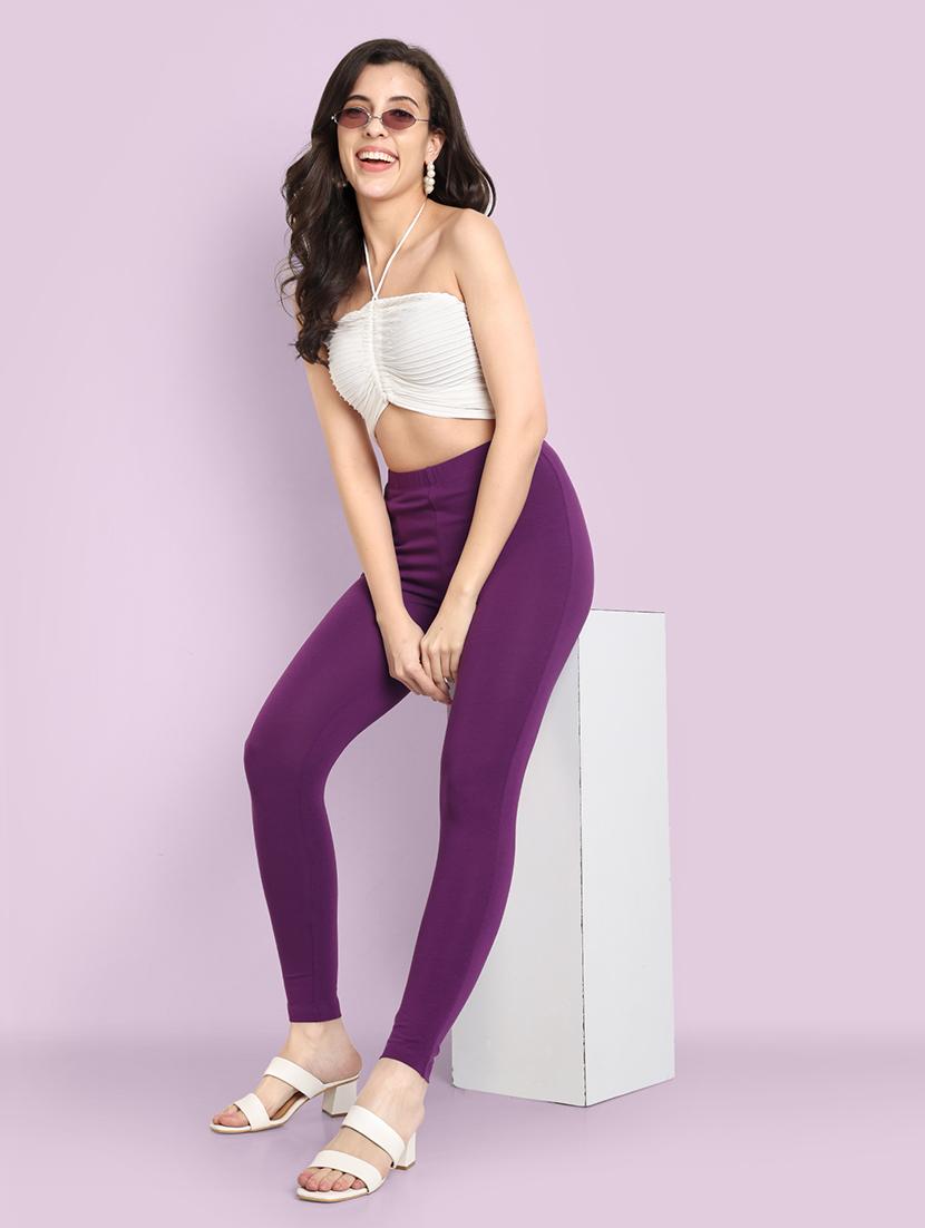 women solid ankle length leggings - 21550984 - Zoom Image - 3