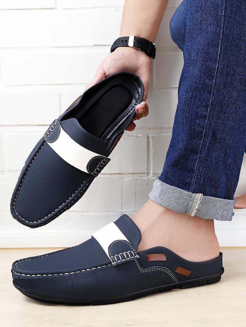men solid slip on mules - 21555150 - Standard Image - 2